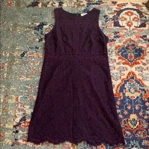 Elegant Purple Lace Dress